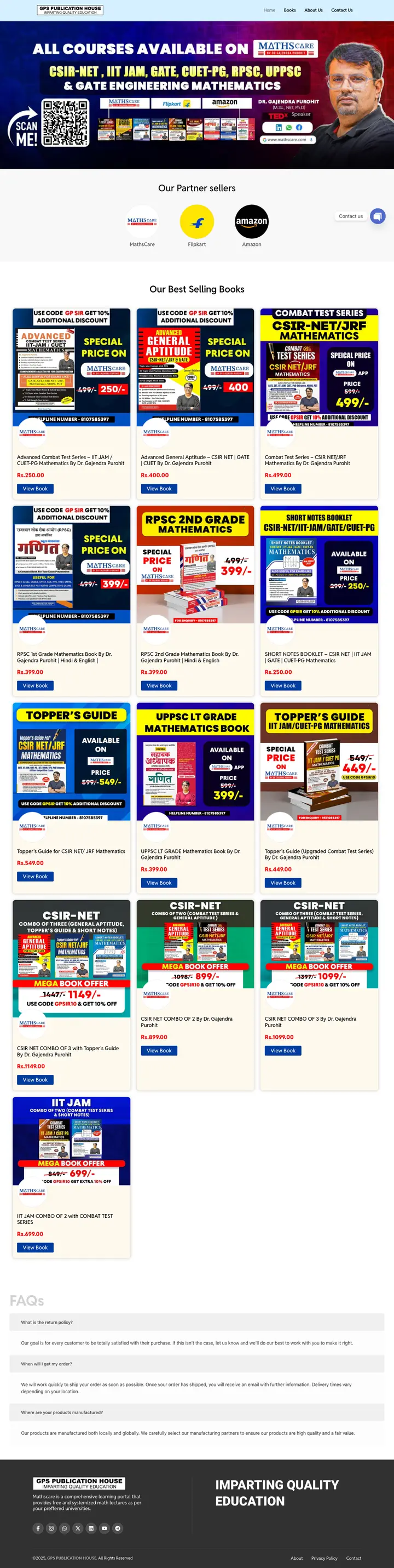 GPS Publication House website home page